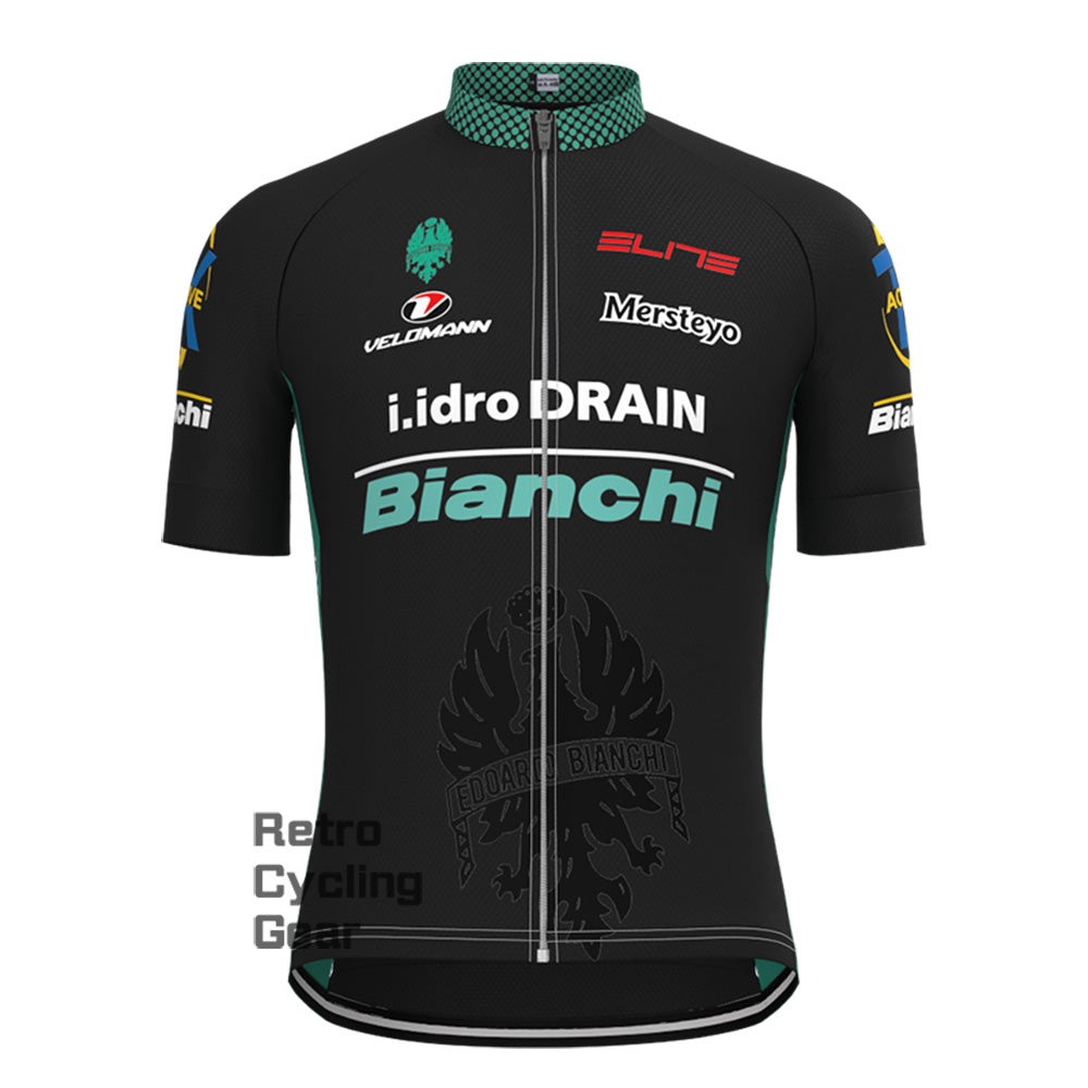 black  Bianchi Long Sleeve Cycling Kits
