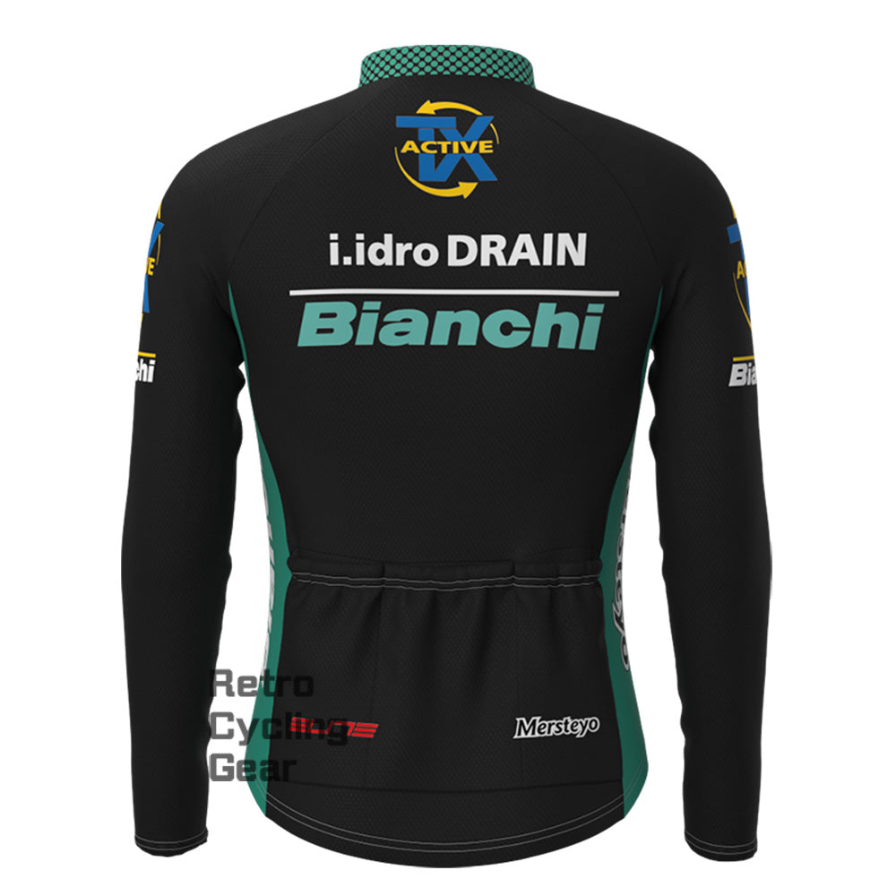 black  Bianchi Long Sleeve Cycling Kits