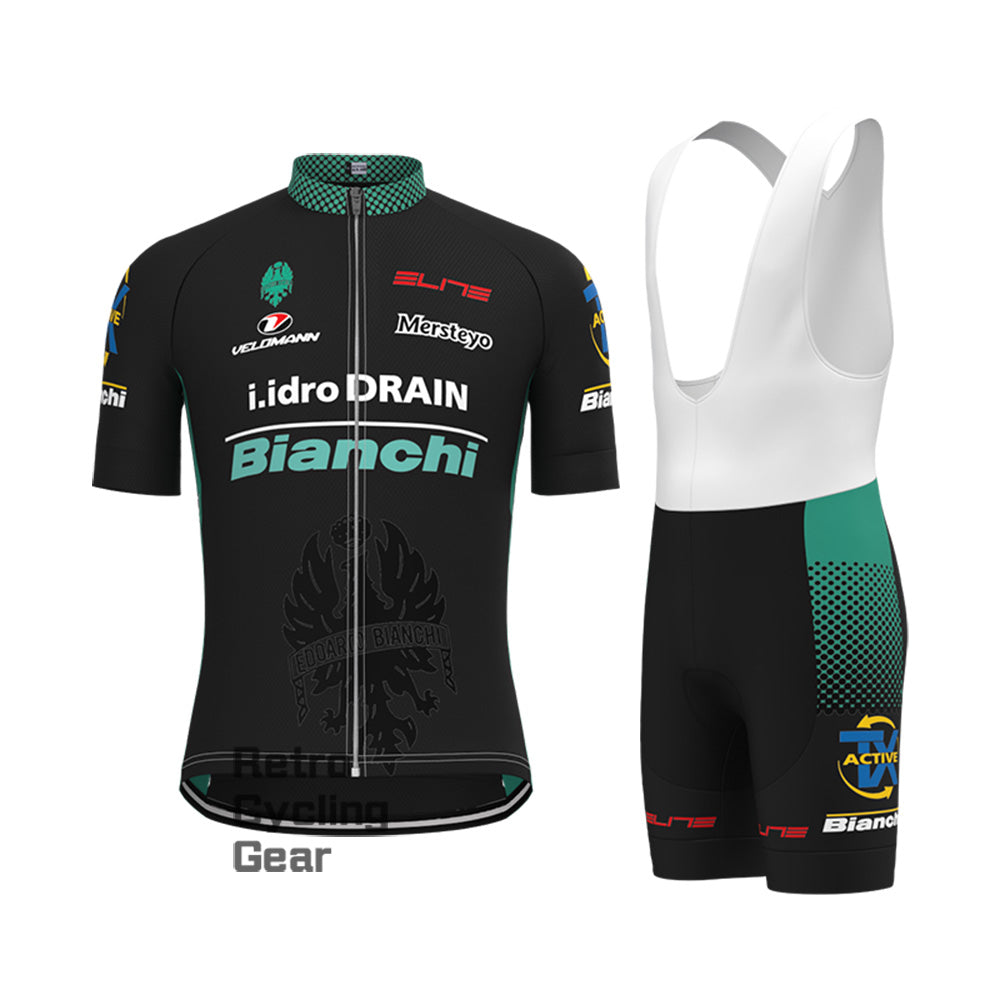 black  Bianchi Long Sleeve Cycling Kits