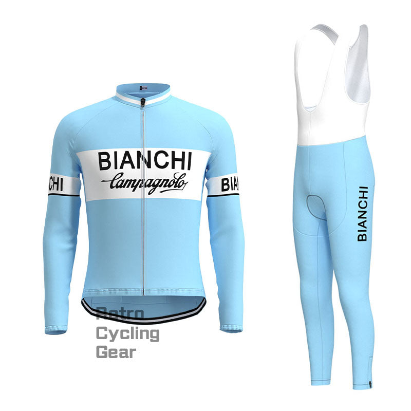 Bianchi Blue Retro Short Sleeve Cycling Kit