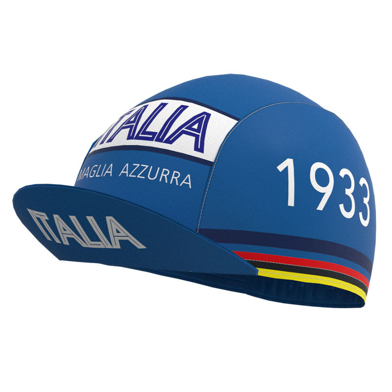 Maglia Azzurra Italia Retro Long Sleeve Cycling Kit