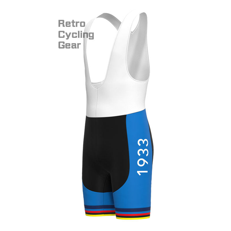 Maglia Azzurra Italia Retro Long Sleeve Cycling Kit
