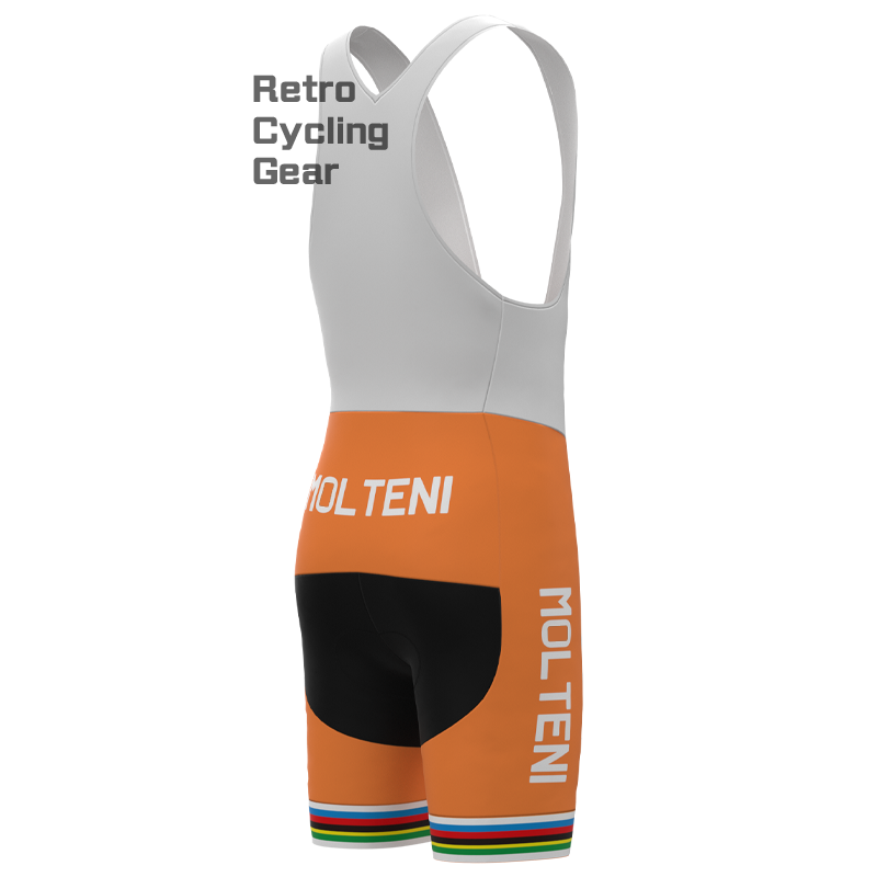 MOLTENI Orange White Retro Short Sleeve Cycling Kit