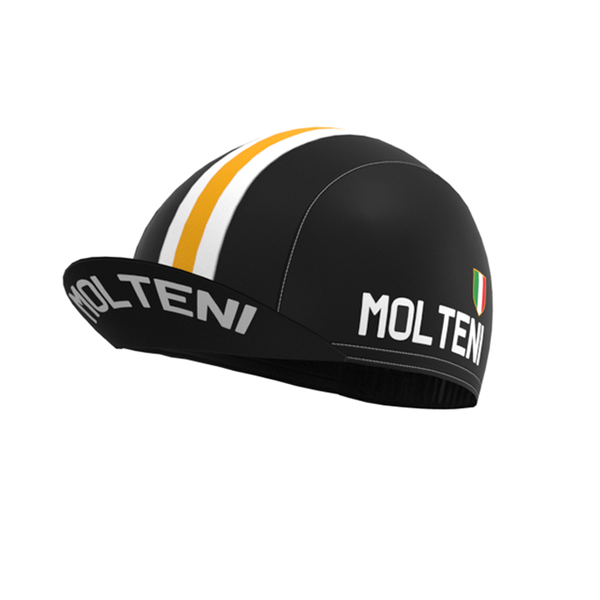 MOLTENI Black Retro Cycling Cap