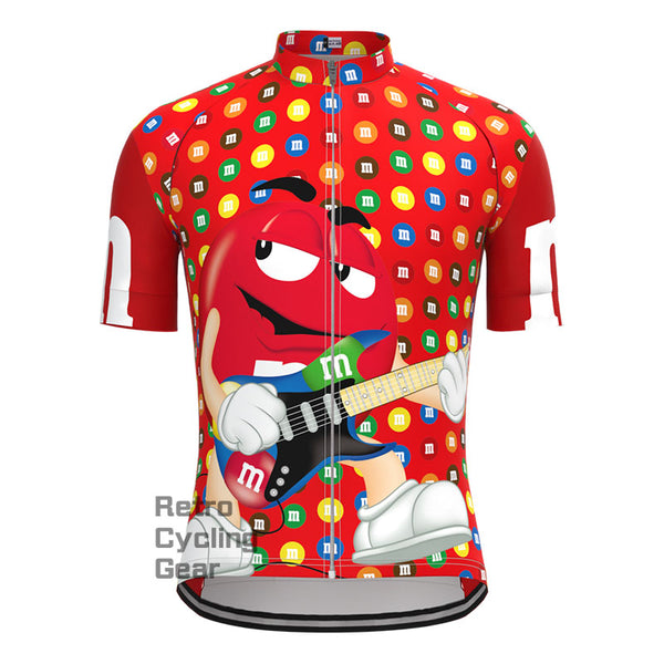 M&M Chocolate Red Short Sleeves Cycling Jersey