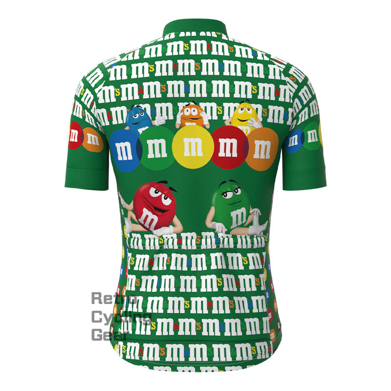 M&M Chocolate Green Short Sleeves Cycling Jersey