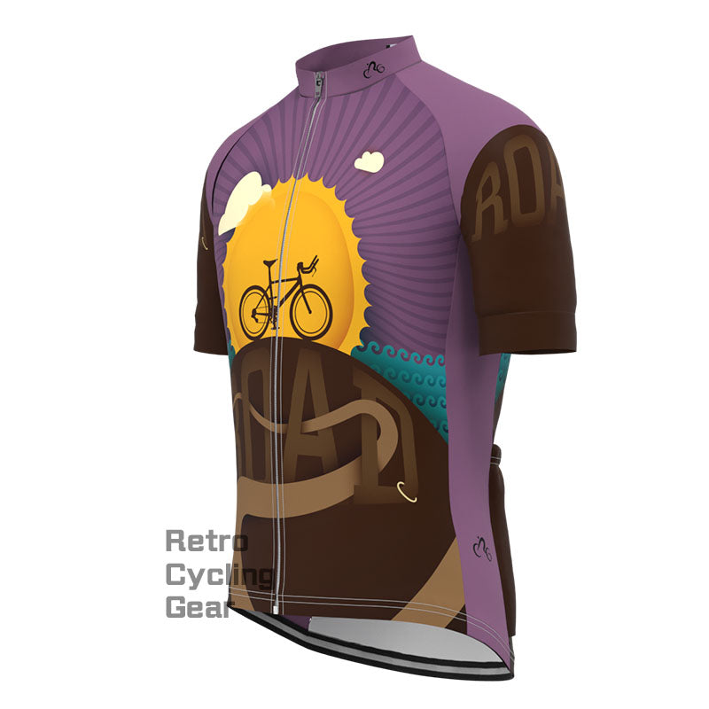 ROAD Traveling pattern Short Sleeves Cycling Jersey