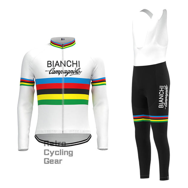 Bianchi Stripe Retro Long Sleeve Cycling Kit